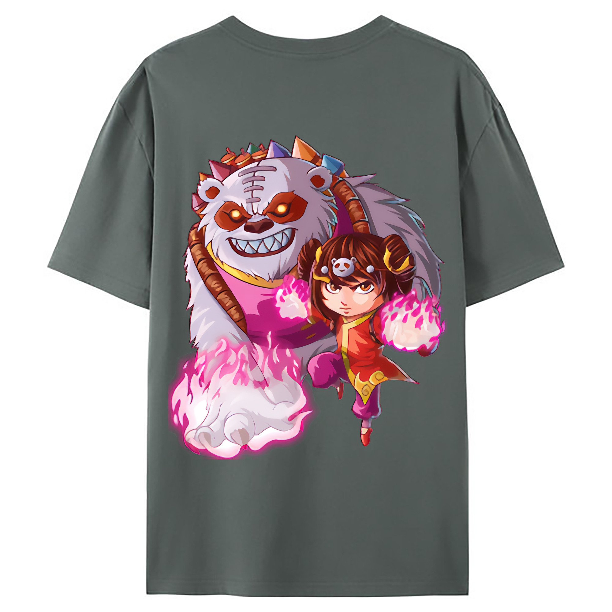（画像用） リーグ・オブ・レジェンド League of Legends LOL 綿100％ メンズ半袖Tシャツ（バックプリント） 通気性
